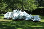 Alice Aycock. Maelstrom (Module 3), 2013. Painted aluminum; 6’ tall x 30’ wide x 30’ long. Edition of 2. The sculpture is part of the full scale Maelstrom. Temporary installation at LongHouse Reserve, East Hampton, NY, July-Oct. 2013.
