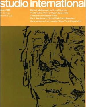 Studio International, March 1966, Volume 171 Number 875. Cover image: Designed by Mackay Graphics based on Oskar Kokoschka's Self portrait 1965. Lithograph, 27 1/2 x 39 1/2 in.