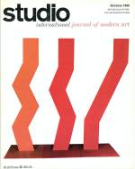 Studio International, October 1966, Volume 172 Number 882. Cover image: William Turnbull. 3/4/5, 1966. Steel painted red and orange, height 8 ft 4 In.
