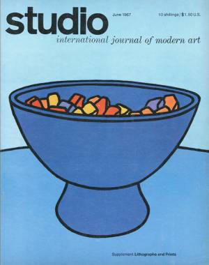Studio International, June 1967, Volume 173 Number 890. Cover image: Detail of Patrick Caulfield's Sweet bowl. Screenprint, edition of 75, 22 x 36 in. Editions Alecto.