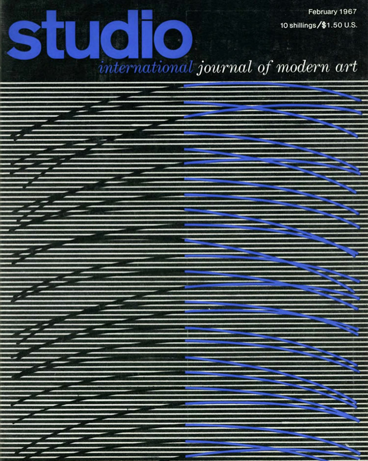 Studio International, February 1967, Volume 173 Number 886. Cover specially designed for this issue by the Venezuelan kinetic artist Jesus-Raphael Soto. Soto was awarded a prize at the XXXII Venice Biennale in 1964. A statement by him appears on page 60.