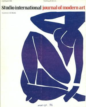 Studio International, July-August 1968, Volume 176 Number 902. Cover image: Cover  design:  Henri Matisse (1869-1954). Seated blue nude, No. 3, 1952. Gouache on cut-and-pasted paper, 45¾ x 32 in. Private collection. Paris.