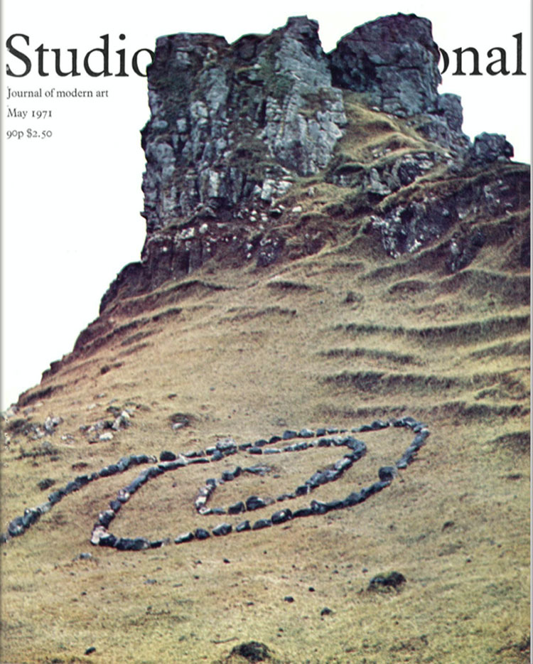 Studio International, 1971, May 1971, Volume 181 Number 933. Cover image:  Richard Long Stones on Isle of Skye 1970.