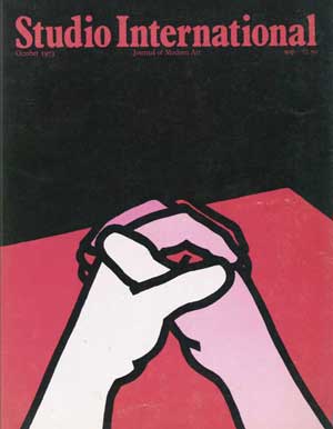 Studio International, 1973, October 1973, Volume 186 Number 959. Cover: specially designed for this issue by Patrick Caulfield.