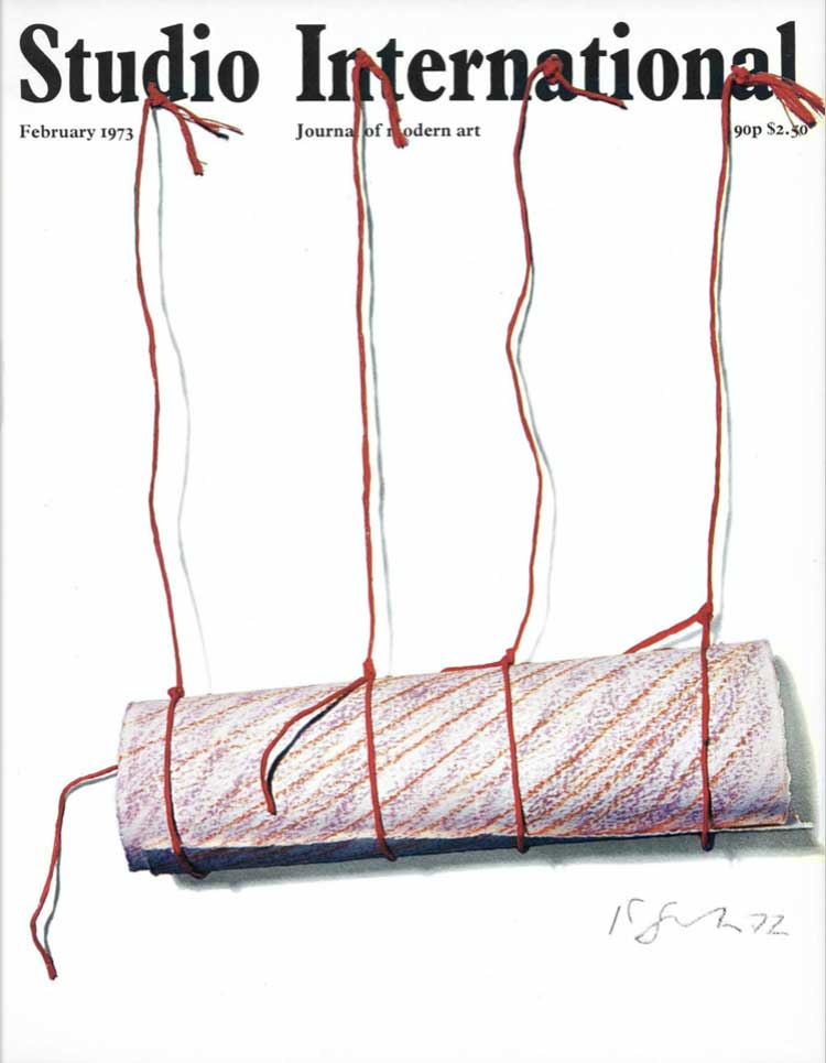 Studio International, 1973, February 1973, Volume 185 Number 952. Cover: Specially designed for this issue by Richard Smith, who is among the British artists chosen for a major showing at the Musée d'Art Moderne de la Ville de Paris this February. Photo by Roland Sherman.