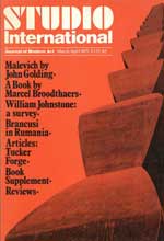 Studio International, March/April1975, Volume 189 Number 974.