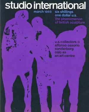 Studio International, March 1965, Volume 169 Number 863. Cover image: Oliffe Richmond, Caveat Bronze, see page 101.