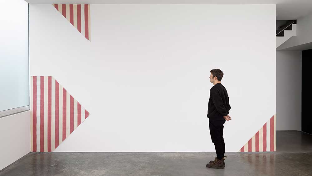 Daniel Buren: Pages in situ, installation view, Lisson, London, 11 June – 5 September 2026 © Daniel Buren, Courtesy Lisson.