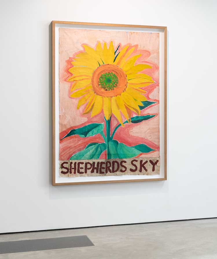 Sophie Barber, Mackerel sky, mackerel sky, never long wet, never long dry, installation view, Hastings Contemporary, 27 September 2025 – 15 March 2026. Courtesy Alison Jacques. Photo: Michael Brzezinski.