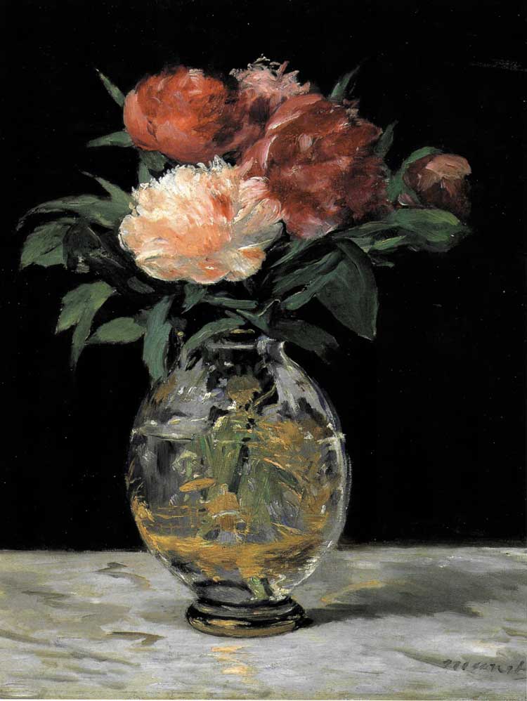 Édouard Manet, Bouquet of Peonies, 1882. Oil on canvas, reproduction, location unclear.