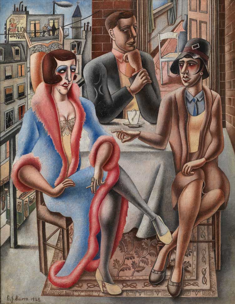 Edward Burra, Balcony, Toulon, 1929. Private collection. © The estate of Edward Burra, courtesy Lefevre Fine Art, London.