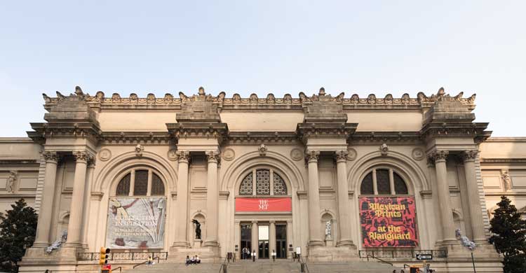 Installation view of The Genesis Facade Commission: Lee Bul, Long Tail Halo, 2024. Courtesy the artist. Image: The Metropolitan Museum of Art, photo by Eugenia Burnett Tinsley.