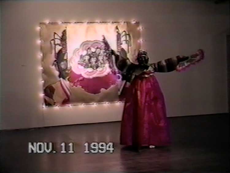 Lee Bul. Laughing, 1994. Video documentation for original performance, A Space, Toronto
18 min 48 sec. © Lee Bul. Courtesy of the artist.