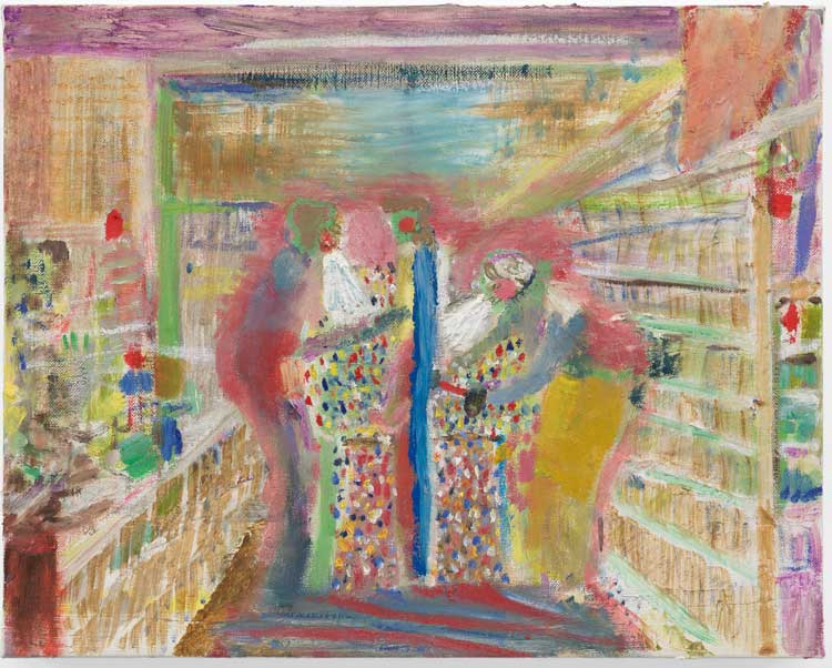 Gabriella Boyd. Harfleur Pharmacy, 2024. Oil on linen, 40 x 50 cm. Photo: Peter Mallett.