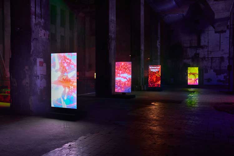 Danielle Brathwaite-Shirley, The Soul Station, 2024. Installation view at Halle am Berghain, Berlin. Commissioned by LAS Art Foundation. Courtesy the artist; LAS Art Foundation. Photo: Alwin Lay.