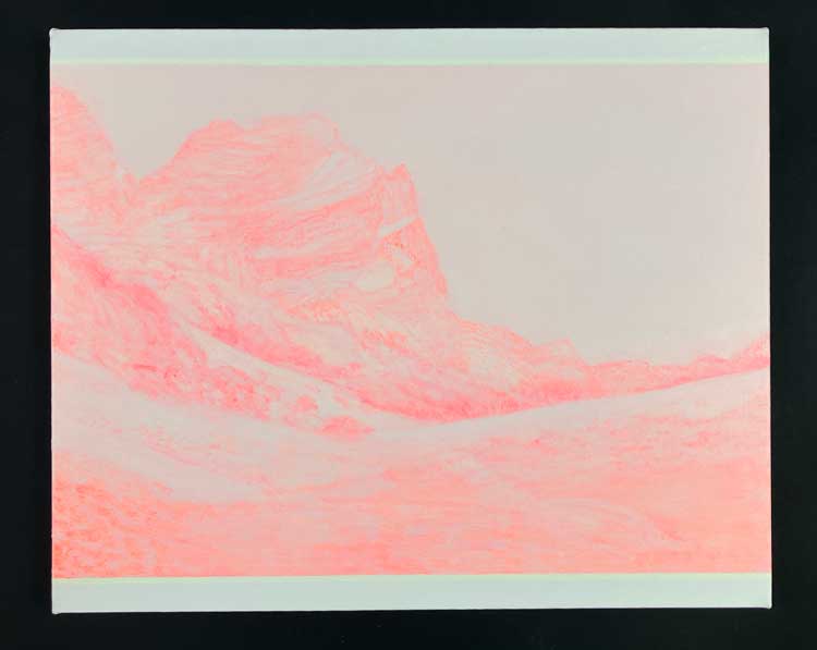 Daniele Genadry. Apparitional Mountains (pink) X, 2023-24. © the artist.
