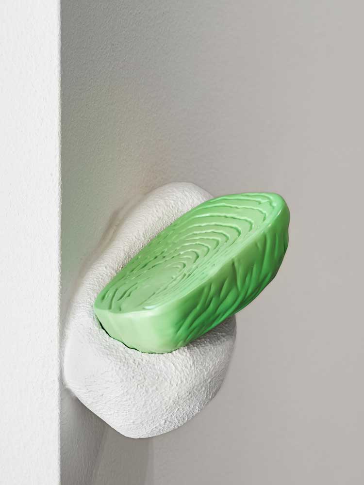 6:1 (green). Polyamide plastic, paint. Installation view, Hildigunnur Birgisdóttir: That’s a Very Large Number: A Commerzbau, Iceland Pavilion, Arsenale, Venice, April 2024. Photo: Ugo Carmeni.