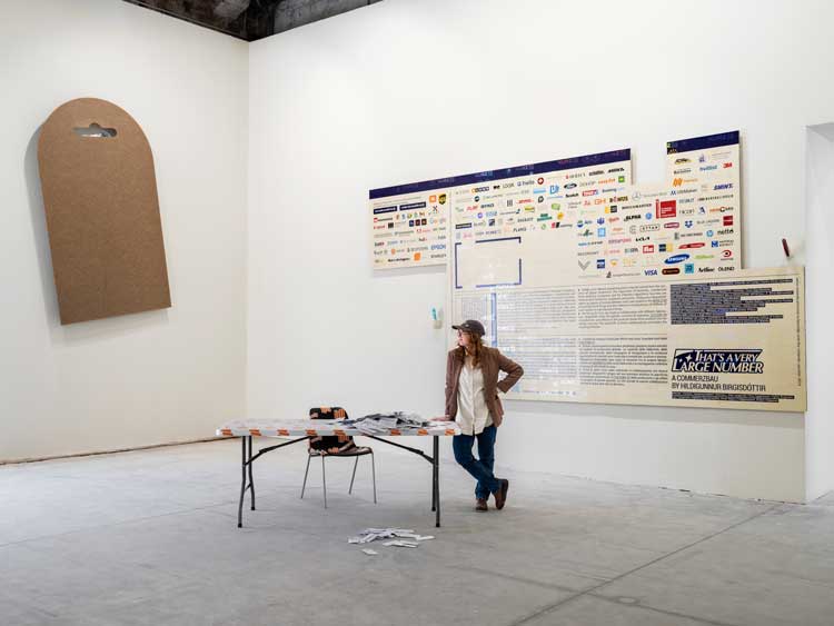 Hildigunnur Birgisdóttir: That’s a Very Large Number: A Commerzbau, Iceland Pavilion, Arsenale, Venice, April 2024. Photo: Ugo Carmeni.