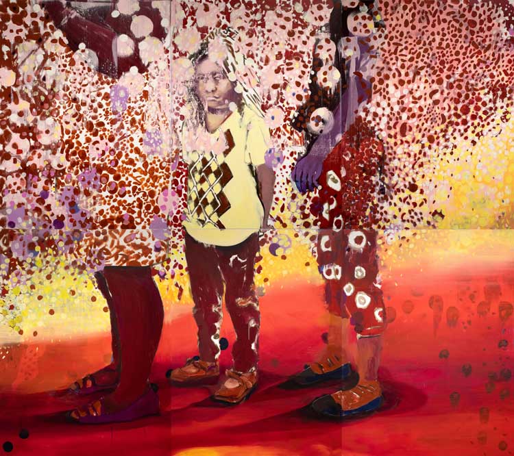 Bartosz Beda, Four Seasons, Spring, 2022-23. Oil on canvas, 96 x 108 in (244 x 274 cm). © The Artist.