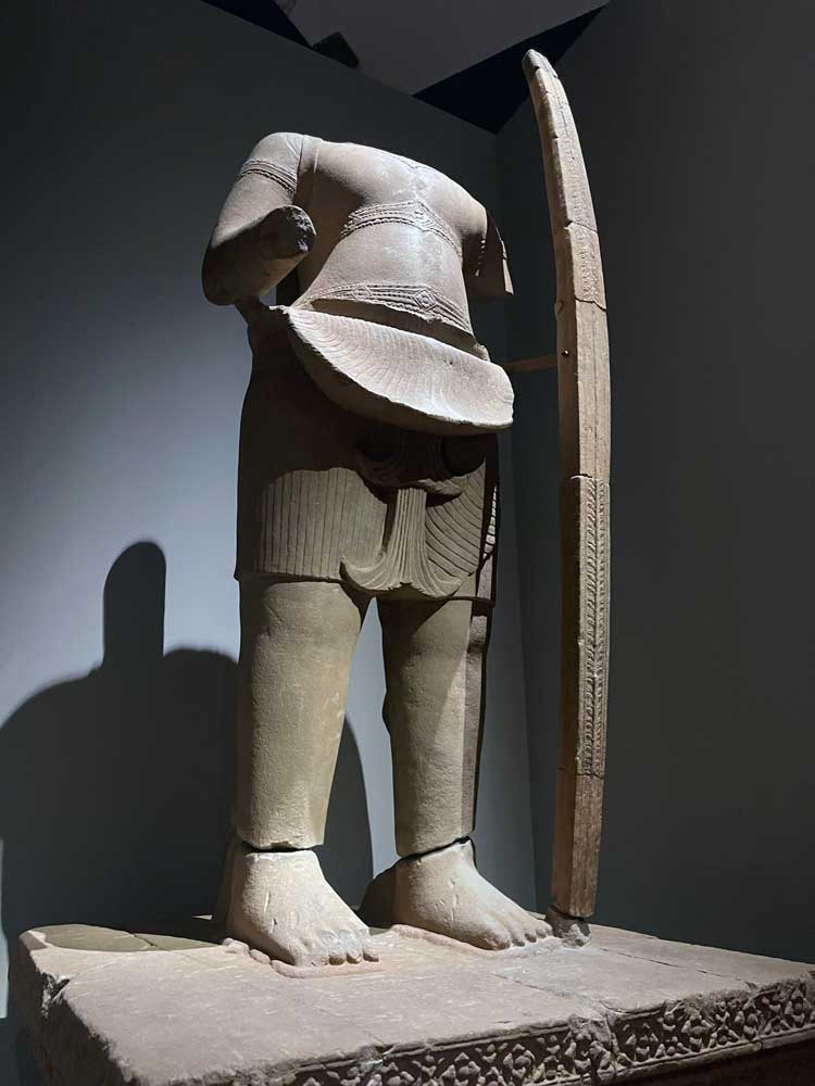 Khmer statue of Rama, made for the Chen Temple in Cambodia in about 900AD. Installation view, Broken. The Power of the Fragment, Palazzo Strozzi, Florence. Photo: Veronica Simpson.