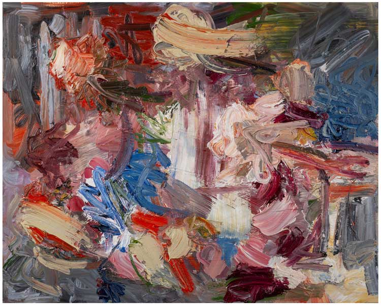 Miranda Boulton, Time & Tide, 2025. Oil and acrylic spray paint on canvas, 76 x 61cm. Image courtesy of the artist and Patricia Fleming Gallery. Photo: David Kirkham.