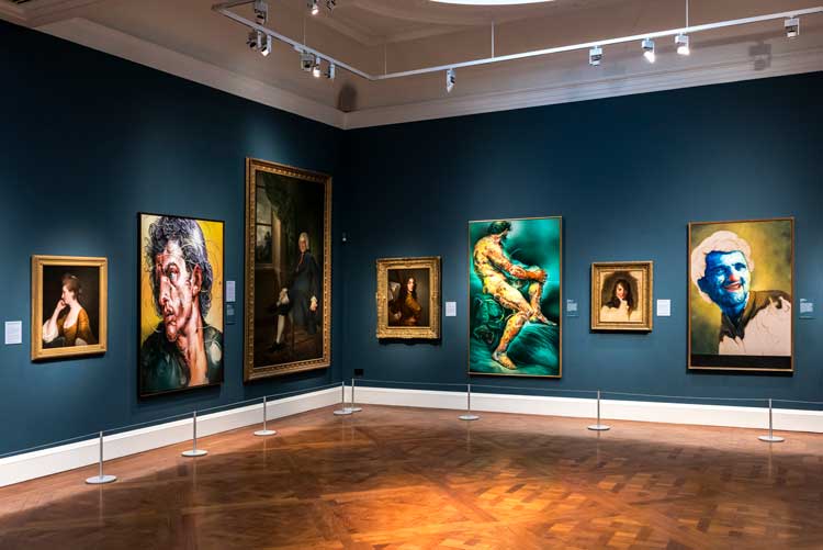 Glenn Brown, installation view, Holburne Museum, Bath, 2026. Photo: Jo Hounsome Photography.