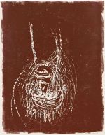Georg Baselitz, Kopf (Head), 1982. Linocut. © Georg Baselitz. Photo: Martin Kolb / Courtesy CFA Berlin