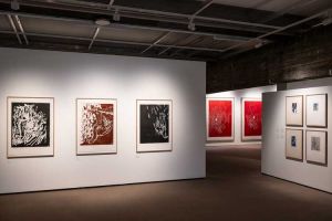 Georg Baselitz: A Life in Print, installation view, Kode. Photo: Thor Brødreskift. © Georg Baselitz.