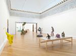 These Mad Hybrids, featuring: Caroline Achaintre, Eric Bainbridge, Phyllida Barlow, Olivia Bax, John Hoyland, Hew Locke, Anna Reading, Jessi Reaves, Andrew Sabin, John Summers and Chiffon Thomas. Installation view at RWA, Bristol, 2024. Photo: Tim Bowditch.