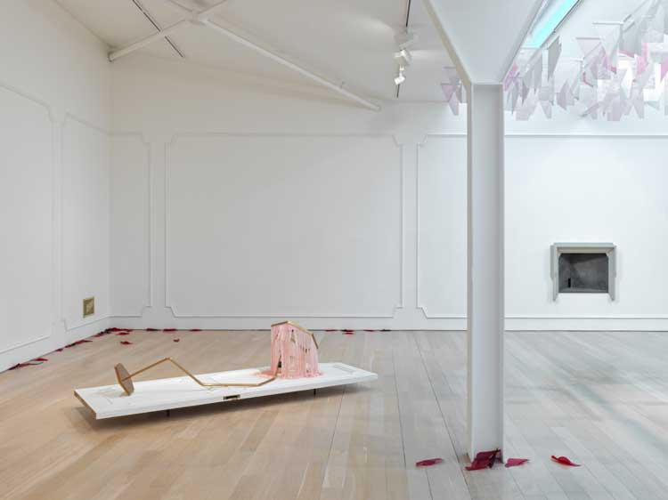 Martin Boyce. Before Behind Between Above Below. Installation view, Fruitmarket, 2024. Photo: Stefan Altenburger.