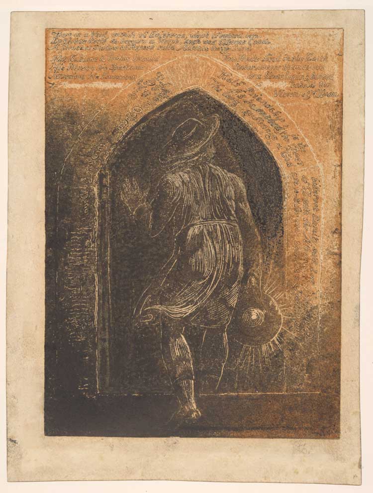 William Blake, Frontispiece to Jerusalem, 1794-1808. Relief etching on paper, 26 x 19.5 cm. The Fitzwilliam Museum, Cambridge.