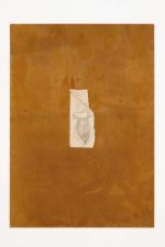 Joseph Beuys. Untitled (honey pot), 1949. Pencil on torn envelope, mounted on paper coated with ferrous watercolour or Beize, sheet: 29.5 x 21 cm (11.61 x 8.27 in). Photo: Charles Duprat.