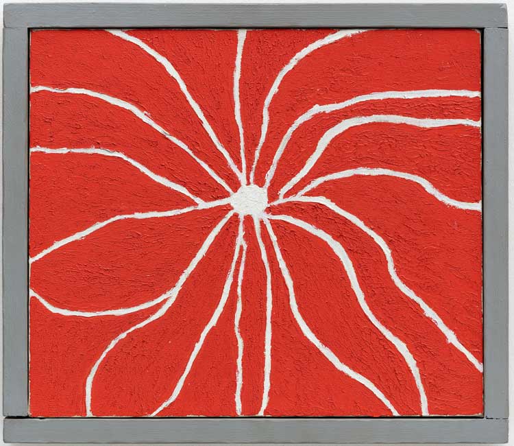 Forrest Bess, Untitled (The Spider), 1970. Oil on canvas, 30.5 x 35.5 cm. © documenta und Museum Fridericianum gGmbH. Photo: Andrea Rossetti.