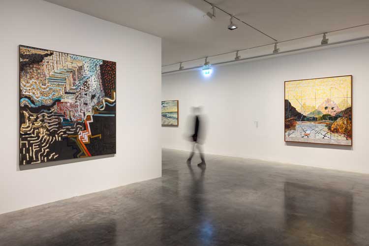 Vivienne Binns, installation view, On and through the Surface, Museum of Contemporary Art Australia, Sydney, image courtesy the artist, National Gallery of Australia, and Museum of Contemporary Art Australia © the artist. Photo: Jacquie Manning.