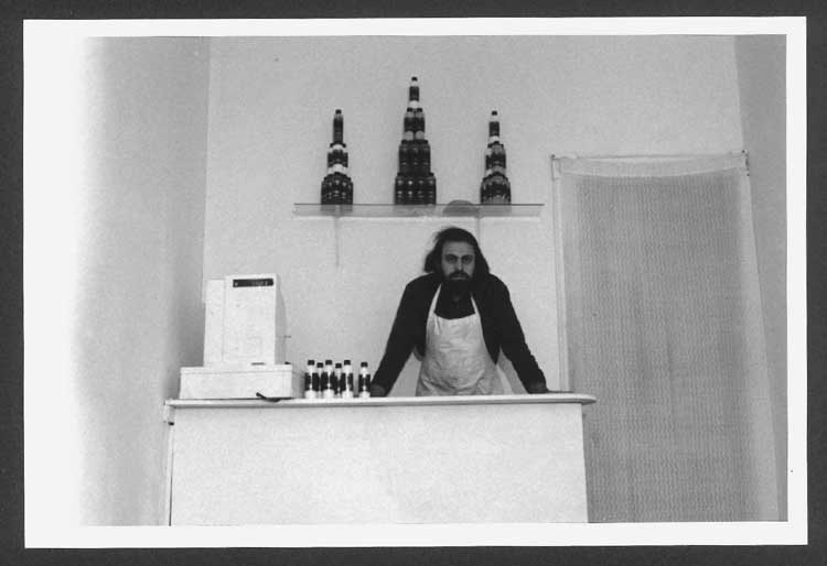 General Idea, The Belly Store with George Saia’s Belly Food, 1969. Gelatin silver print. General Idea fonds, on loan to the National Gallery of Canada Library and Archives, Ottawa Courtesy AA Bronson. © General Idea. Photo: General Idea Archives, Berlin, courtesy the artist.