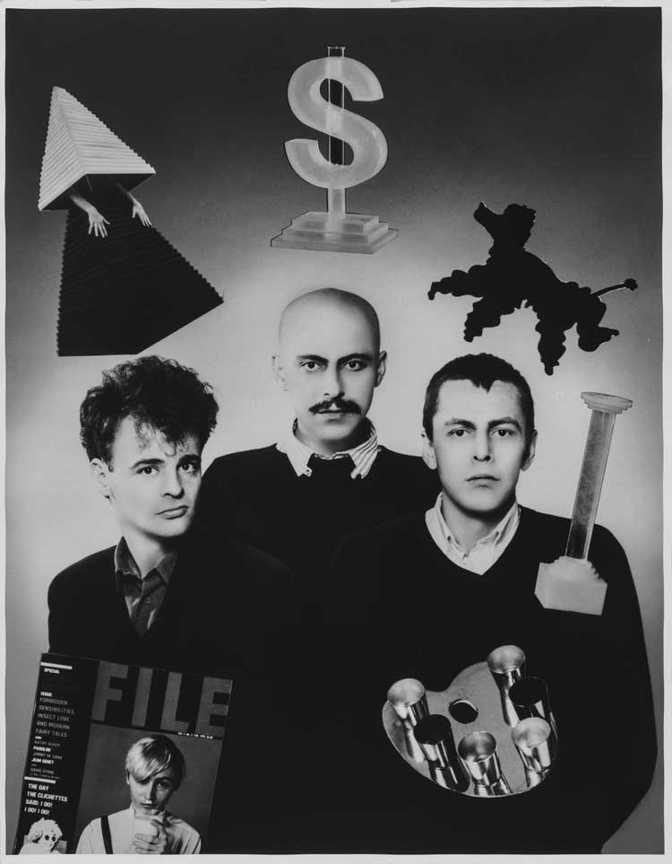 General Idea, Self-portrait with Objects, 1981–82. Montage, gelatin silver print, 35.6 × 27.7 cm. National Gallery of Canada, Ottawa. Purchased 1985 (EX-85-142). © General Idea Photo: NGC.