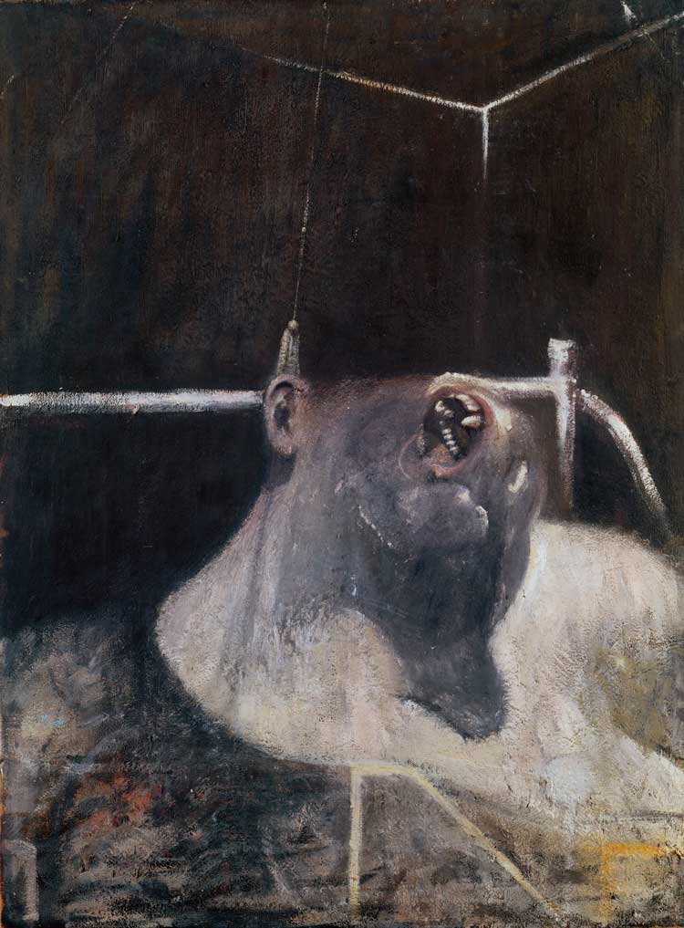 Francis Bacon, Head I, 1948. Oil and tempera on board, 100.3 x 74.9 cm. Lent by The Metropolitan Museum of Art, Bequest of Richard S. Zeisler, 2007 (2007.247.1). © The Estate of Francis Bacon. All rights reserved, DACS/Artimage 2021. Photo: Prudence Cuming Associates Ltd.