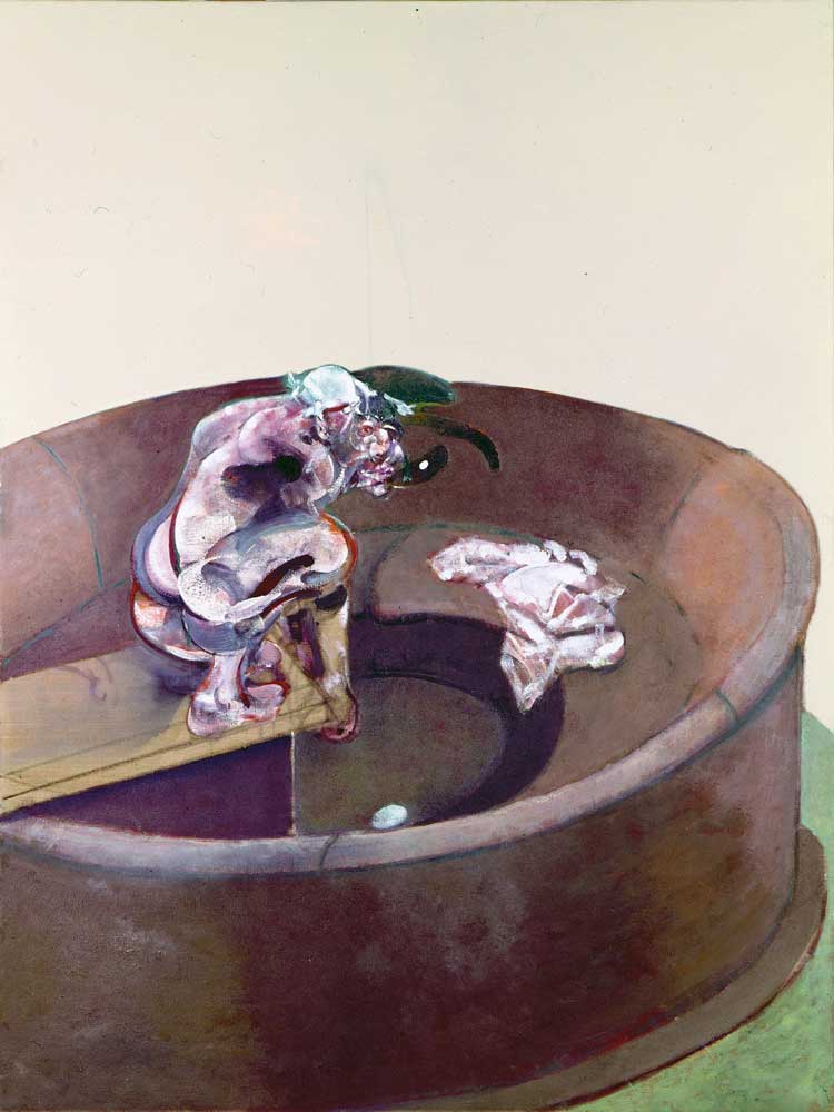 Francis Bacon, Portrait of George Dyer Crouching, 1966. Oil on canvas, 198 x 147 cm. Private collection. © The Estate of Francis Bacon. All rights reserved, DACS/Artimage 2021. Photo: Prudence Cuming Associates Ltd.