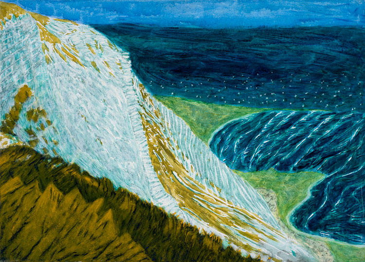Adrian Berg. Beachy Head 7th September, 1994. Oil on canvas, 63.5 x 89 cm. Image courtesy Frestonian Gallery.