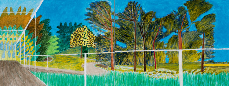 Adrian Berg. Enter the Garden, 2010. Oil on canvas (diptych), 91 x 244 cm. Image courtesy Frestonian Gallery.