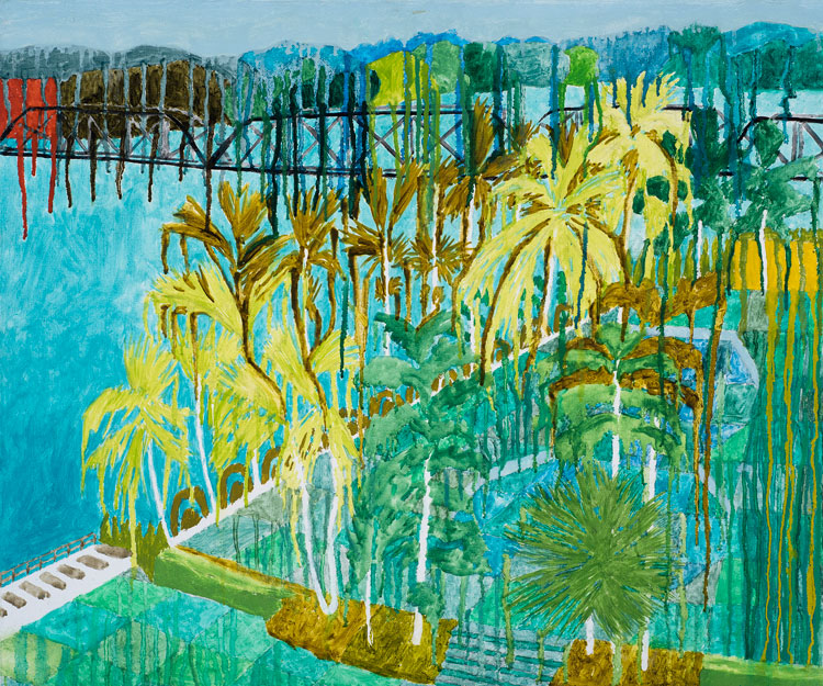 Adrian Berg. From the Diamond Riverside Hotel, Chiang Mai, 2001. Oil on canvas, 63.5 x 76 cm. Image courtesy Frestonian Gallery.