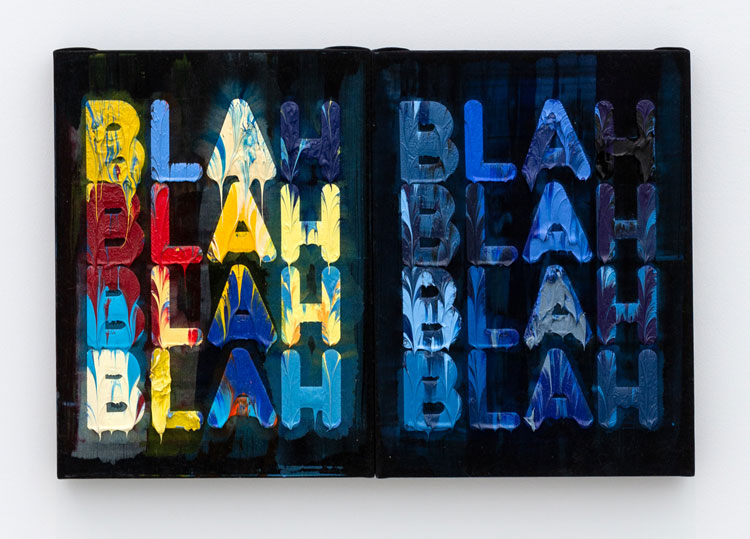 Mel Bochner, Blah Blah Blah, 2009. Bochner Boetti Fontana, installation view, Magazzino Italian Art 2 October – 11 January 2020. Photo: Alexa Hoyer. Courtesy of Magazzino Italian Art.