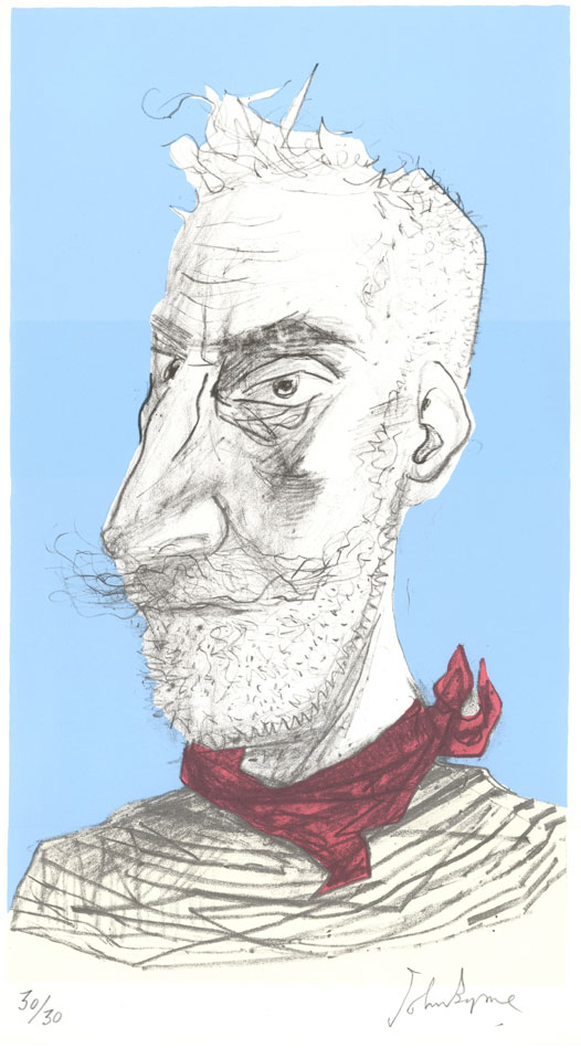 John Byrne. With Red Kerchief, 2020. Screenprint, 72 x 46 cm. © the artist.