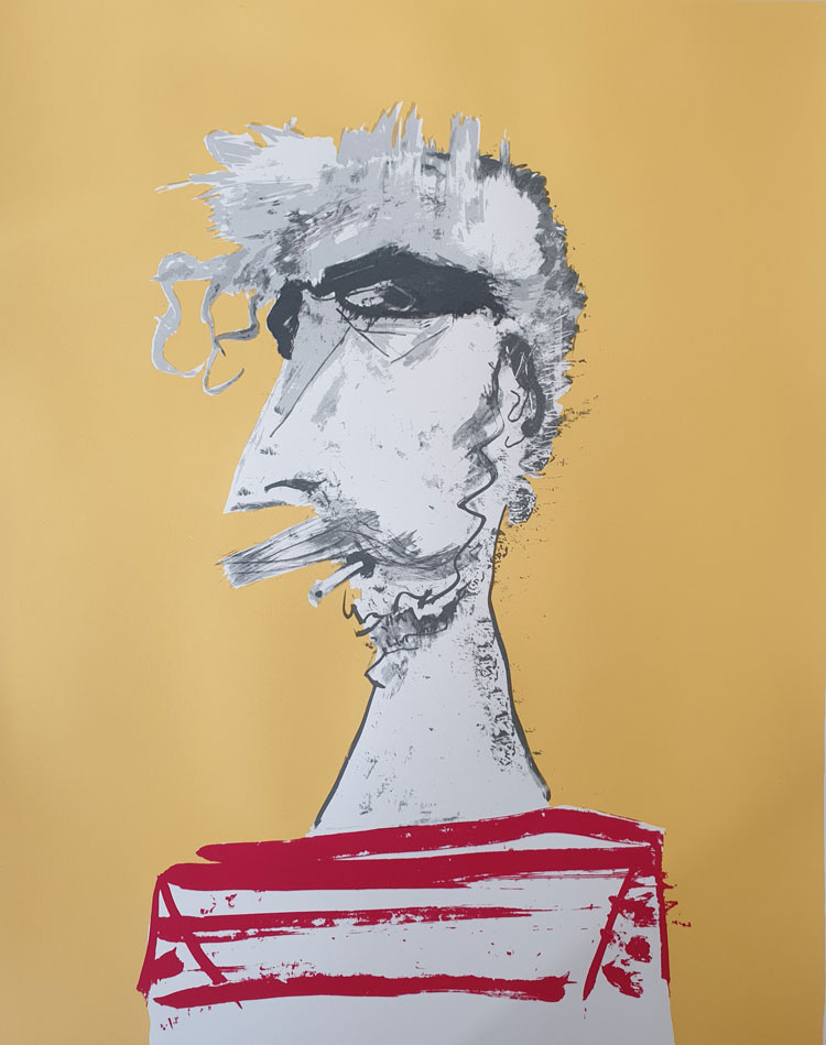 John Byrne. T-shirt Smoker, 2019. Screenprint, 66.7 x 54.5 cm. © the artist.