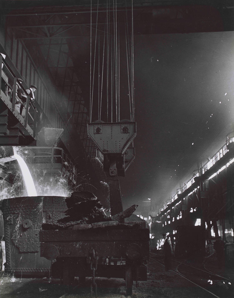 Bill Brandt, Iron Works, Sheffield, 1937, gelatin silver print, Bill Brandt Archive Ltd., London, © Bill Brandt/Bill Brandt Archive Ltd.