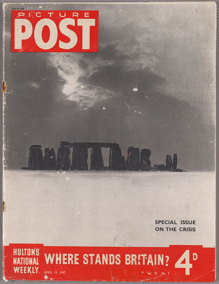 “Where Stands Britain?,” Picture Post, April 19, 1947, cover, Yale Center for British Art, Friends of British Art, original copyright: Picture Post, text © 2019 Reach PLC, © Bill Brandt/Bill Brandt Archive Ltd.