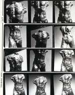 Contact sheet for details of Auguste Rodin’s Walking Man (1877–78) photographed by Henry Moore, 1967, © The Henry Moore Foundation, UK.