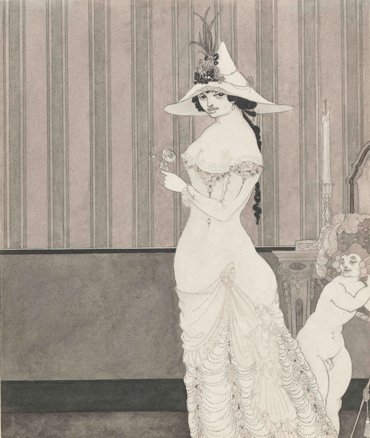 Aubrey Beardsley. The Lady with the Rose Verso, 1897. Ink, wash and graphite on paper, 19.9 x 16.7 cm. Harvard Art Museums/Fogg Museum, Bequest of Scofield Thayer.