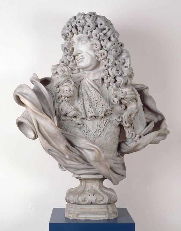 Honoré Pelle. Charles II, 1684. Marble, 128.9 cm high. Victoria & Albert Museum, London.