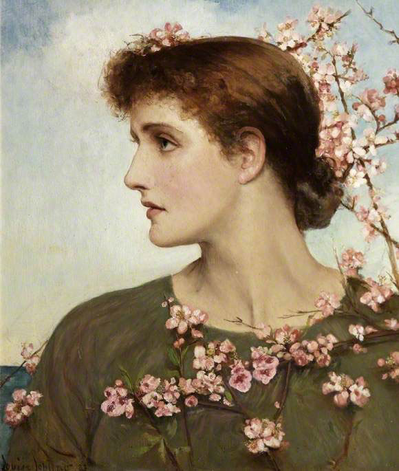 Louise Jopling. Phyllis, 1883. Oil on canvas, 52 x 44 cm. Russell-Cotes Art Gallery & Museum.